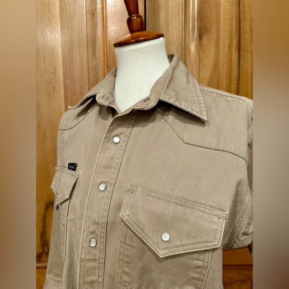 Walls - Thick Canvas Western-Cut Snap-Down Jac-Shirt, EUC 16 1/2 X-Long - Picture 10 of 13